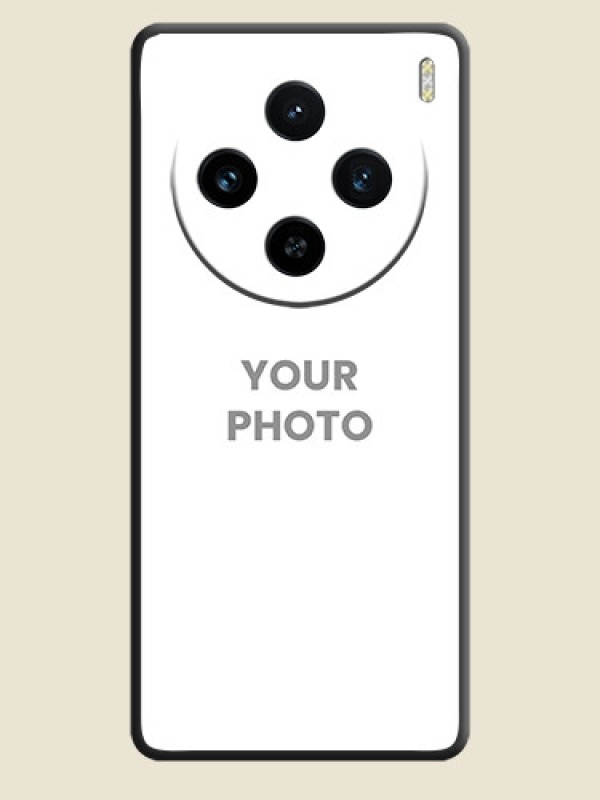 Custom Full Single Pic Upload On Space Black Personalized Soft Matte Phone Covers - Vivo X100 5G - alternate view