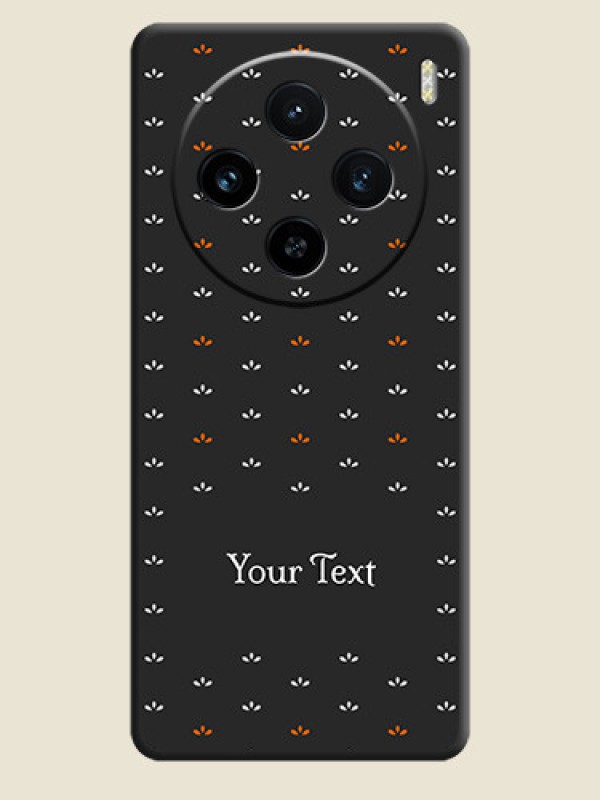 Custom Simple Pattern With Custom Text On Space Black Personalized Soft Matte Phone Covers - Vivo X100 5G - alternate view