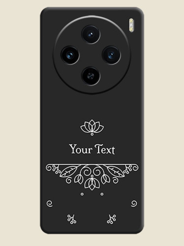 Custom Lotus Garden Custom Text On Space Black Personalized Soft Matte Phone Covers - Vivo X100 5G - alternate view