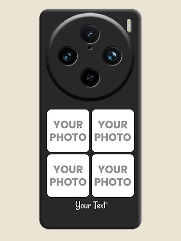 Custom Floral Art with 6 Image Holder - Photo on Space Black Soft Matte Mobile Case - Vivo X100 Pro 5G - alternate view