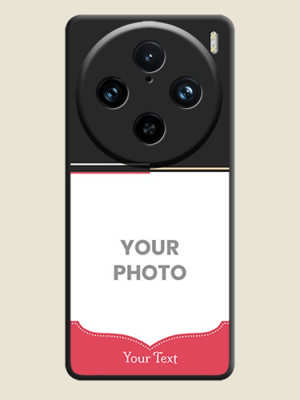 Custom Classic Plain Design with Name - Photo on Space Black Soft Matte Phone Cover - Vivo X100 Pro 5G - alternate view