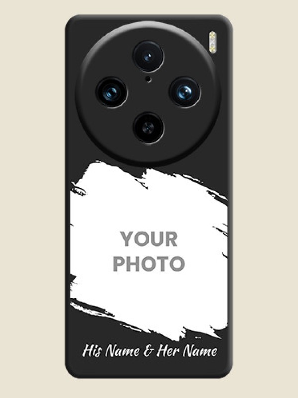 Custom Grunge Brush Strokes - Photo on Space Black Soft Matte Back Cover - Vivo X100 Pro 5G - alternate view