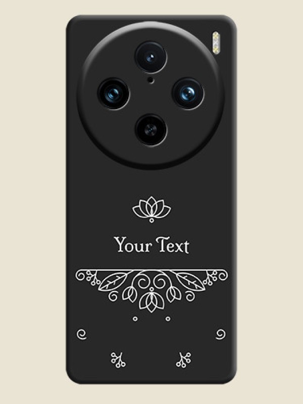 Custom Lotus Garden Custom Text On Space Black Personalized Soft Matte Phone Covers - Vivo X100 Pro 5G - alternate view