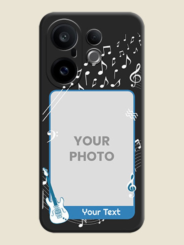 Custom Musical Theme Design with Text on Photo On Space Black Custom Soft Matte Mobile Back Cover - Vivo X200 FE 5G - alternate view