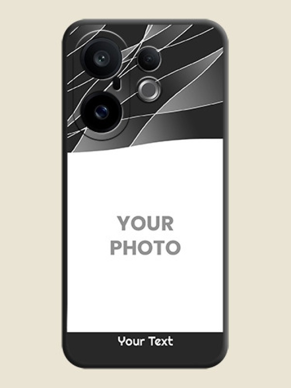 Custom Mixed Wave Lines on Photo On Space Black Custom Soft Matte Mobile Back Cover - Vivo X200 FE 5G - alternate view