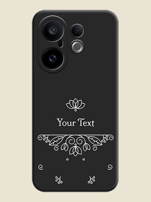 Custom Lotus Garden Custom Text On Space Black Custom Soft Matte Mobile Back Cover - Vivo X200 FE 5G - alternate view