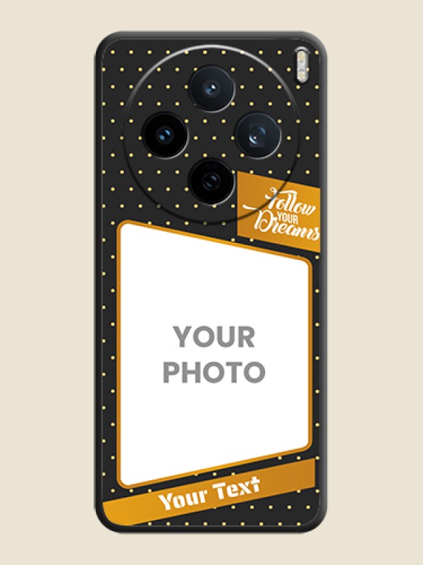 Custom Follow Your Dreams with White Dots On Space Black Custom Soft Matte Mobile Back Cover - Vivo X200T 5G - alternate view