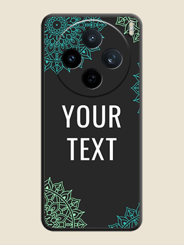 Custom Your Name with Floral Design On Space Black Custom Soft Matte Mobile Back Cover - Vivo X200T 5G - alternate view