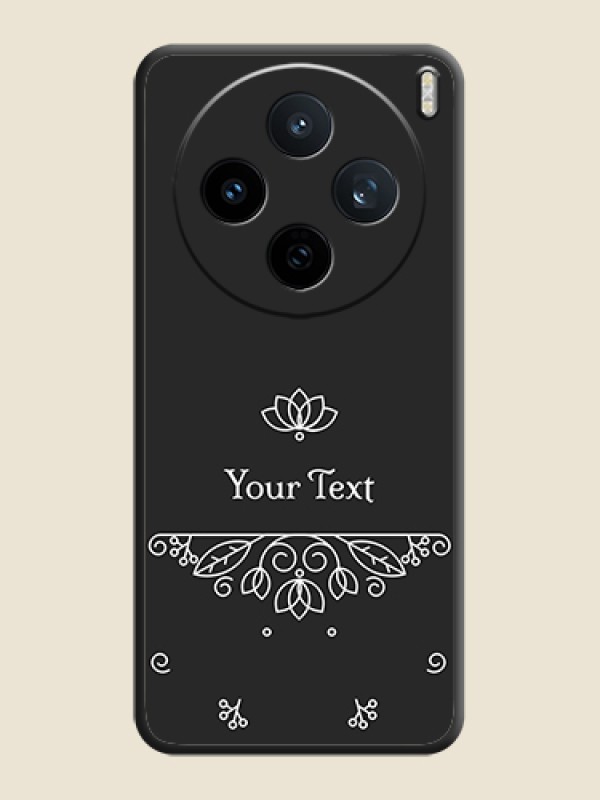 Custom Lotus Garden Custom Text On Space Black Custom Soft Matte Mobile Back Cover - Vivo X200T 5G - alternate view