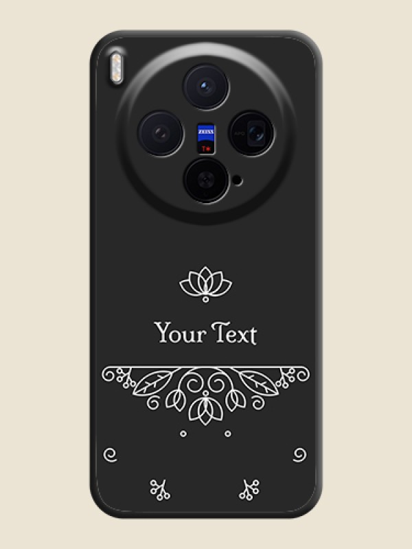 Custom Lotus Garden Custom Text On Space Black Custom Soft Matte Mobile Back Cover - Vivo X300 5G - alternate view