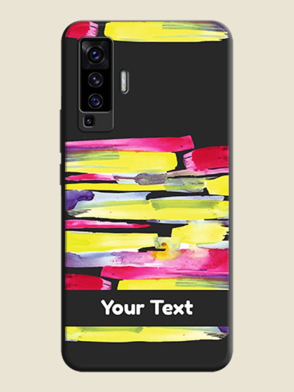 Custom Brush Coloured on Space Black Personalized Soft Matte Phone Covers - Vivo X50  - alternate view