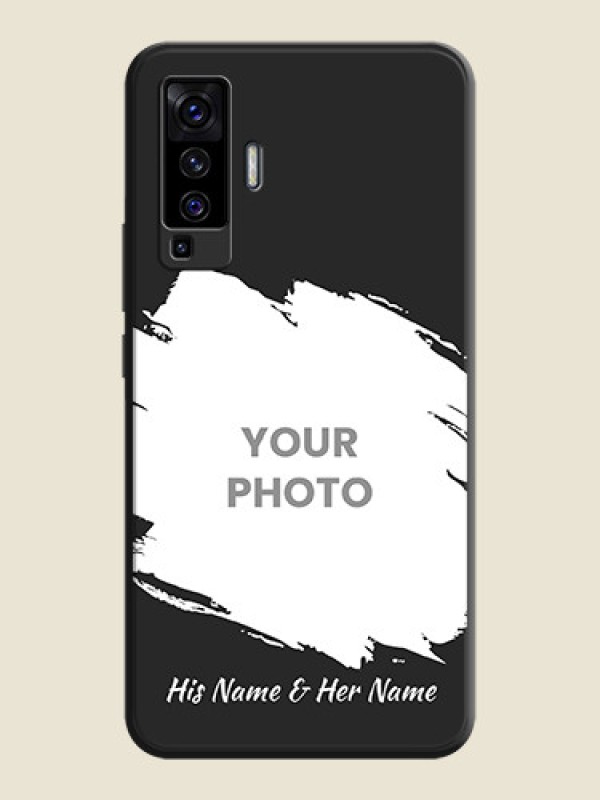 Custom Grunge Brush Strokes - Photo on Space Black Soft Matte Back Cover - Vivo X50  - alternate view