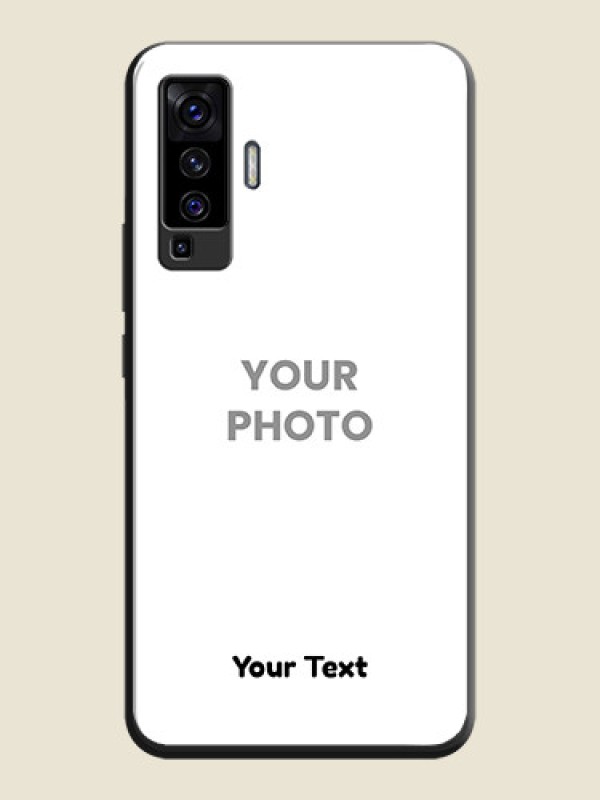 Custom Full Single Pic Upload With Text On Space Black Personalized Soft Matte Phone Covers -Vivo X50 5G - alternate view