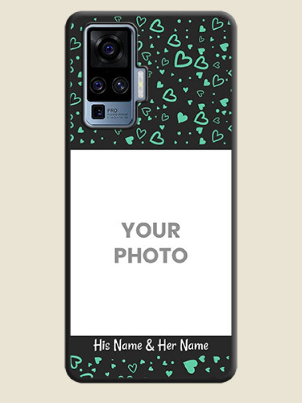Custom Sea Green Indefinite Love Pattern - Photo on Space Black Soft Matte Mobile Cover - Vivo X50 Pro 5G - alternate view