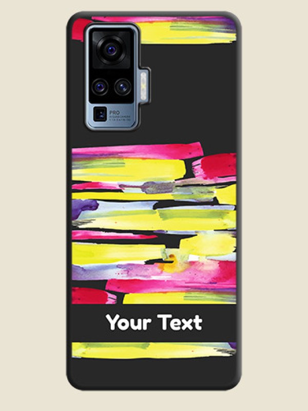 Custom Brush Coloured on Space Black Personalized Soft Matte Phone Covers - Vivo X50 Pro 5G - alternate view