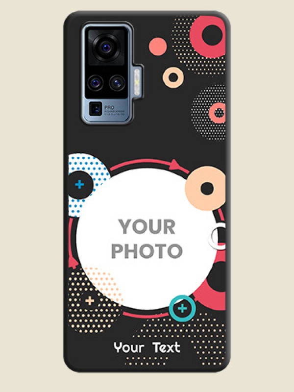 Custom Multicoloured Round Image on Personalised Space Black Soft Matte Cases - Vivo X50 Pro 5G - alternate view