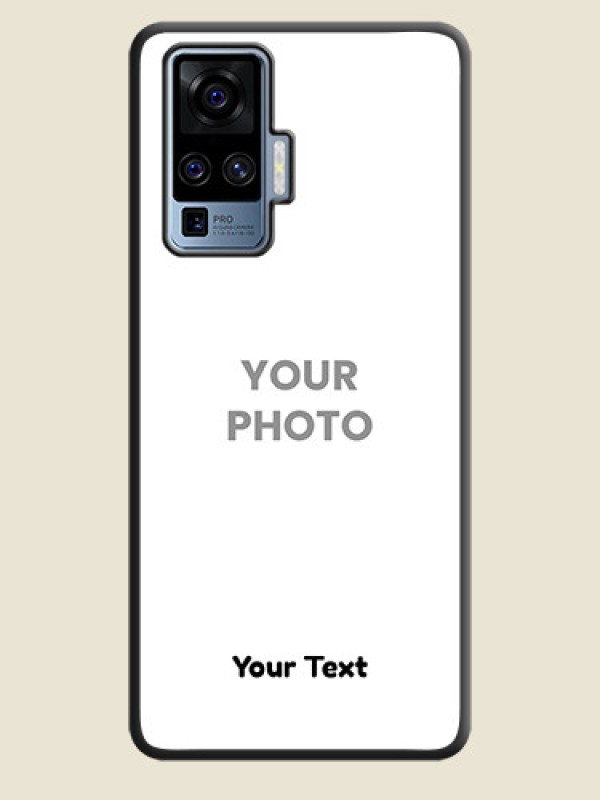 Custom Full Single Pic Upload With Text On Space Black Personalized Soft Matte Phone Covers -Vivo X50 Pro 5G - alternate view