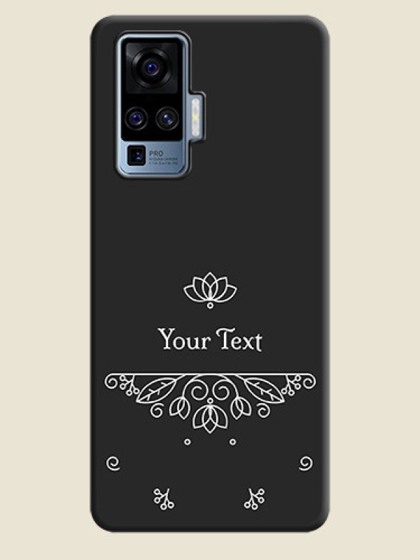 Custom Lotus Garden Custom Text On Space Black Personalized Soft Matte Phone Covers -Vivo X50 Pro 5G - alternate view