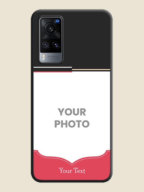 Custom Classic Plain Design with Name on Photo on Space Black Soft Matte Phone Cover - Vivo X60 - alternate view