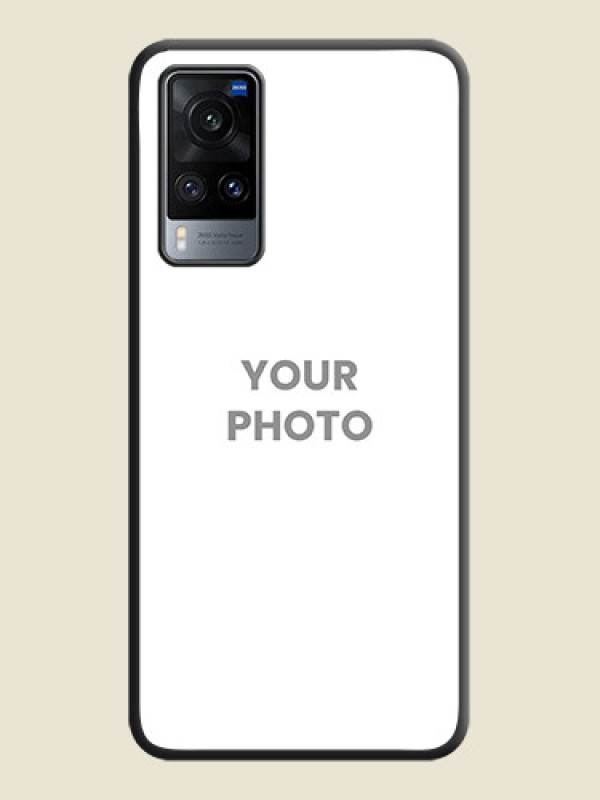 Custom Full Single Pic Upload On Space Black Personalized Soft Matte Phone Covers -Vivo X60 5G - alternate view