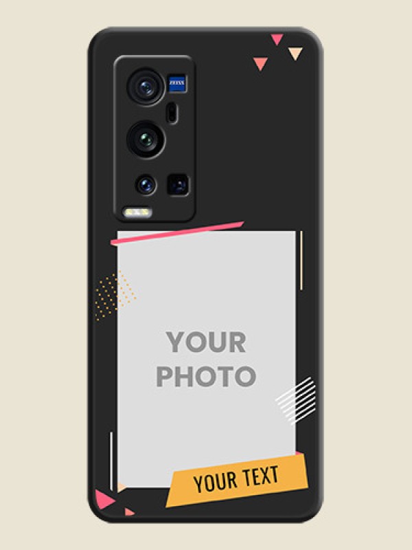 Custom Photo Frame with Triangle Small Dots on Photo on Space Black Soft Matte Back Cover - Vivo X60 Pro Plus - alternate view