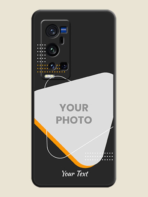 Custom Yellow Triangle on Photo on Space Black Soft Matte Phone Cover - Vivo X60 Pro Plus - alternate view