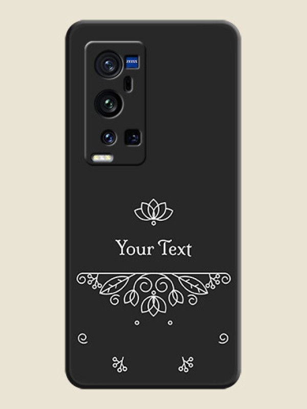 Custom Lotus Garden Custom Text On Space Black Personalized Soft Matte Phone Covers -Vivo X60 Pro Plus 5G - alternate view