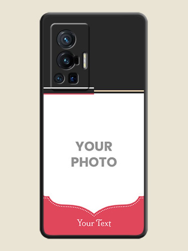 Custom Classic Plain Design with Name on Photo on Space Black Soft Matte Phone Cover - Vivo X70 Pro 5G - alternate view