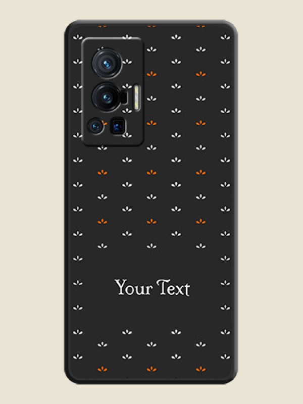 Custom Simple Pattern With Custom Text On Space Black Personalized Soft Matte Phone Covers -Vivo X70 Pro 5G - alternate view