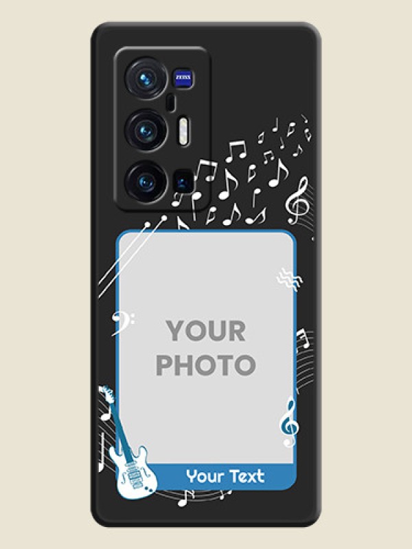 Custom Musical Theme Design with Text on Photo on Space Black Soft Matte Mobile Case - Vivo X70 Pro Plus 5G - alternate view