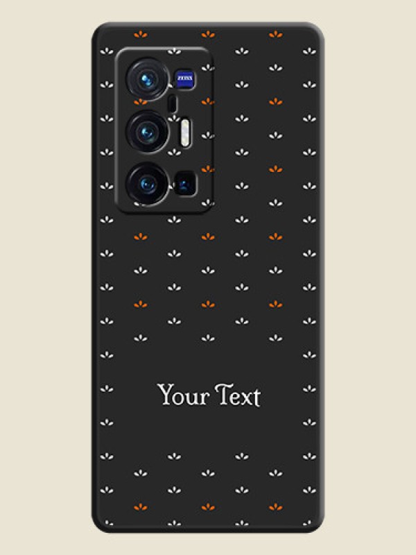 Custom Simple Pattern With Custom Text On Space Black Personalized Soft Matte Phone Covers -Vivo X70 Pro Plus 5G - alternate view