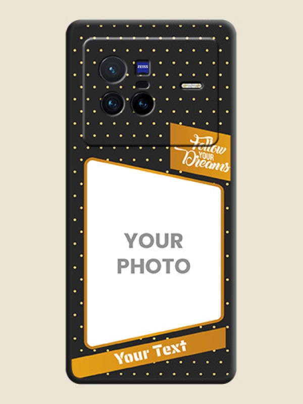 Custom Follow Your Dreams with White Dots on Space Black Custom Soft Matte Phone Cases - Vivo X80 5G - alternate view