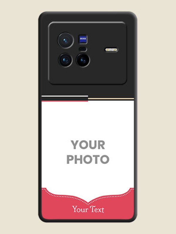 Custom Classic Plain Design with Name on Photo on Space Black Soft Matte Phone Cover - Vivo X80 5G - alternate view