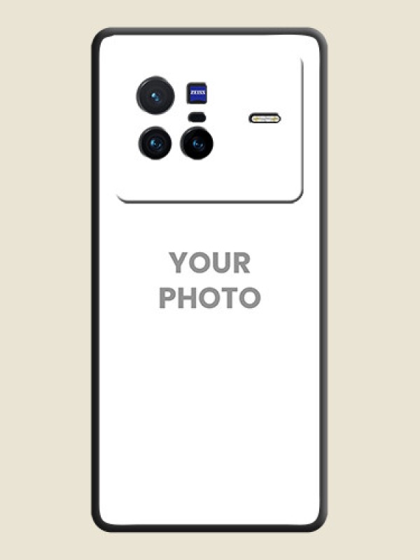 Custom Full Single Pic Upload On Space Black Personalized Soft Matte Phone Covers -Vivo X80 5G - alternate view