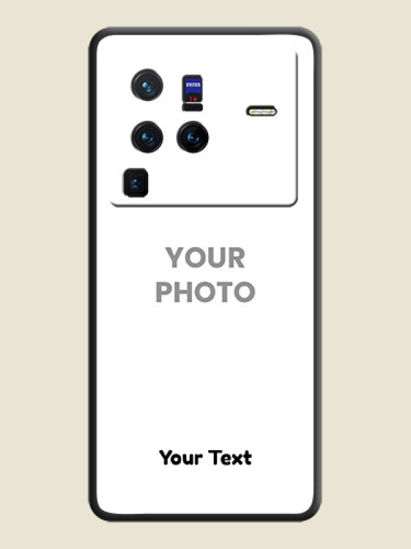 Custom Full Single Pic Upload With Text On Space Black Personalized Soft Matte Phone Covers -Vivo X80 Pro 5G - alternate view