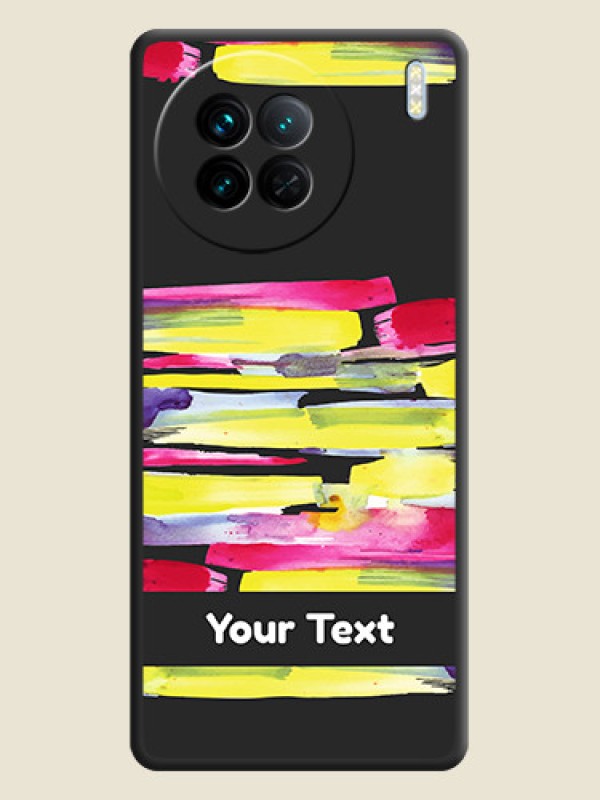 Custom Brush Coloured on Space Black Personalized Soft Matte Phone Covers - Vivo X90 5G - alternate view