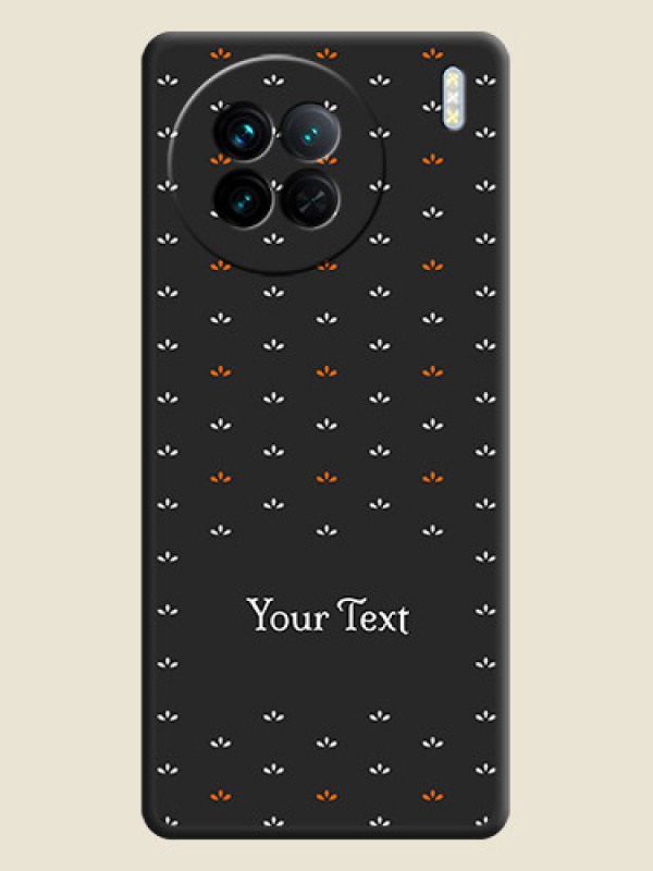 Custom Simple Pattern With Custom Text On Space Black Personalized Soft Matte Phone Covers -Vivo X90 5G - alternate view
