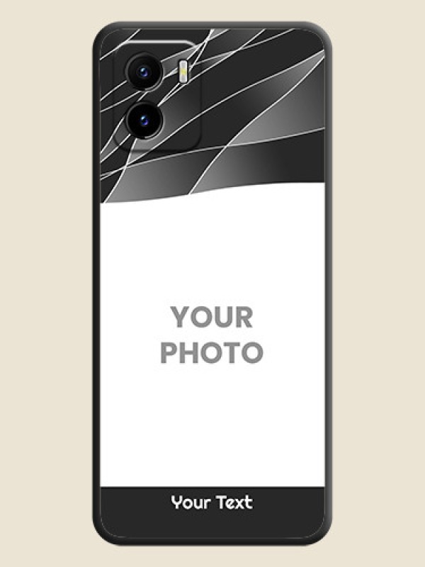 Custom Mixed Wave Lines on Photo on Space Black Soft Matte Mobile Cover - Vivo Y01 - alternate view