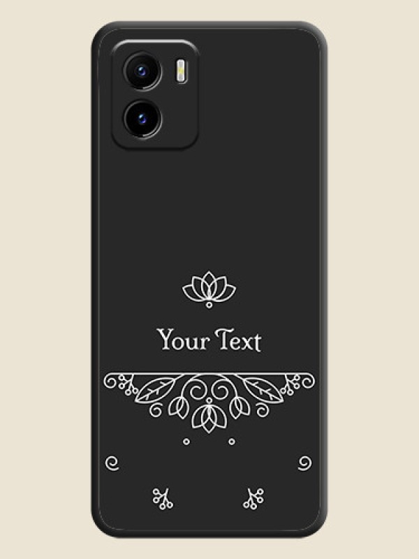 Custom Lotus Garden Custom Text On Space Black Personalized Soft Matte Phone Covers -Vivo Y01 - alternate view