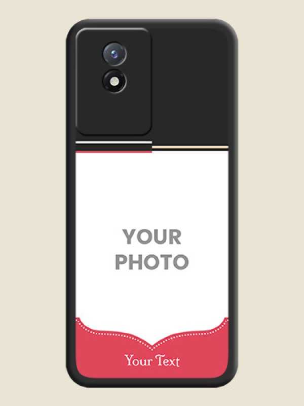 Custom Classic Plain Design with Name on Photo on Space Black Soft Matte Phone Cover - Vivo Y02 - alternate view