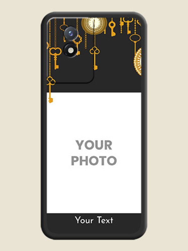 Custom Decorative Design with Text on Space Black Custom Soft Matte Back Cover - Vivo Y02t - alternate view