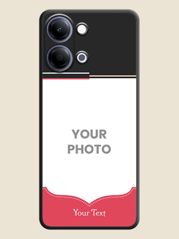Custom Classic Plain Design with Name On Space Black Custom Soft Matte Mobile Back Cover - Vivo Y11 5G - alternate view