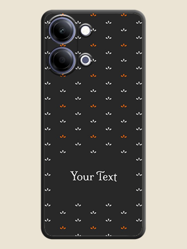 Custom Simple Pattern With Custom Text On Space Black Custom Soft Matte Mobile Back Cover - Vivo Y11 5G - alternate view