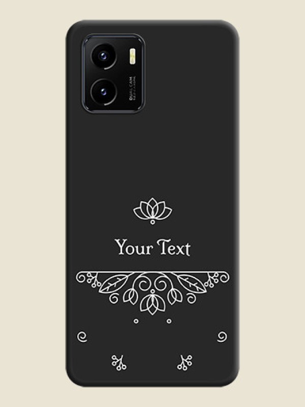 Custom Lotus Garden Custom Text On Space Black Personalized Soft Matte Phone Covers -Vivo Y15C - alternate view