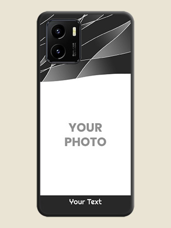 Custom Mixed Wave Lines on Photo on Space Black Soft Matte Mobile Cover - Vivo Y15s - alternate view