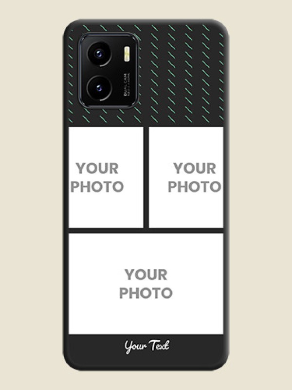 Custom Cross Dotted Pattern with 2 Image Holder  on Personalised Space Black Soft Matte Cases - Vivo Y15s - alternate view