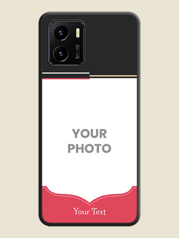 Custom Classic Plain Design with Name on Photo on Space Black Soft Matte Phone Cover - Vivo Y15s - alternate view
