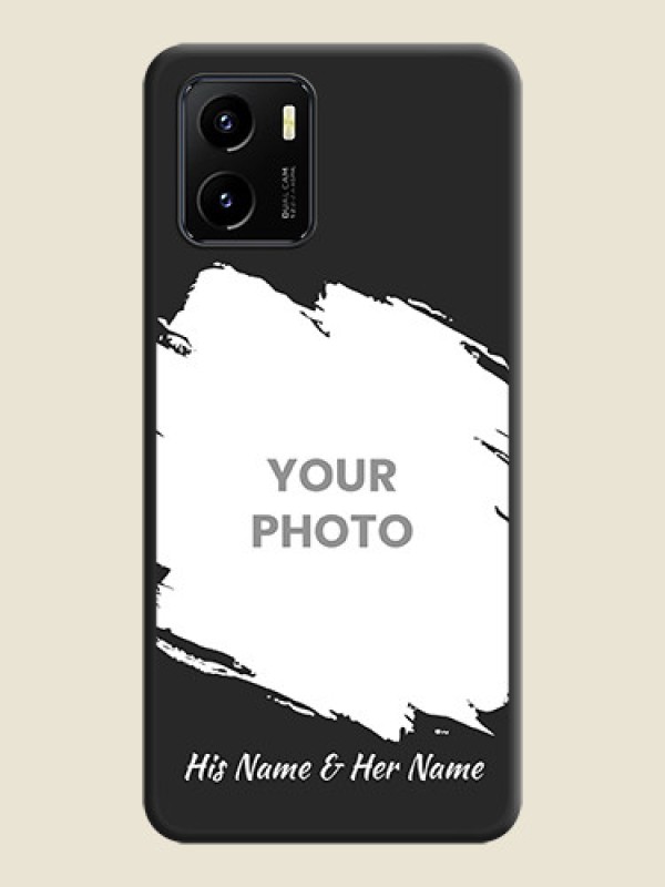 Custom Grunge Brush Strokes on Photo on Space Black Soft Matte Back Cover - Vivo Y15s - alternate view