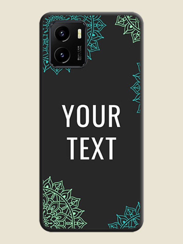 Custom Your Name with Floral Design on Space Black Custom Soft Matte Back Cover - Vivo Y15s - alternate view