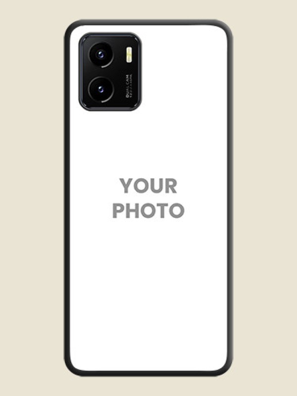 Custom Full Single Pic Upload On Space Black Personalized Soft Matte Phone Covers -Vivo Y15S - alternate view